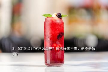 3、53°茅臺(tái)迎賓酒怎么樣？價(jià)格好像不貴，是不是假酒？