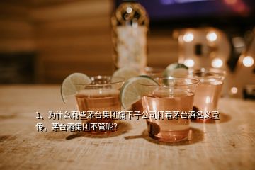 1、為什么有些茅臺集團旗下子公司打著茅臺酒名義宣傳，茅臺酒集團不管呢？