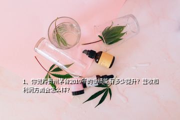 1、你覺得貴州茅臺2019年的業(yè)績能有多少提升？營收和利潤方面會怎么樣？