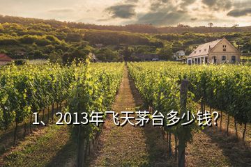 1、2013年飛天茅臺多少錢？