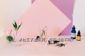 1、茅臺(tái)王子酒系列，都有哪些不同？