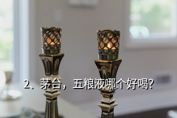 2、茅臺，五糧液哪個(gè)好喝？