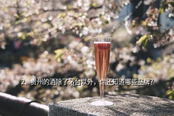 2、貴州的酒除了茅臺以外，你還知道哪些品牌？