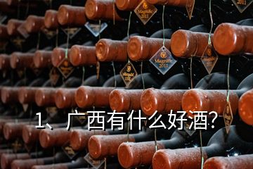 1、廣西有什么好酒？