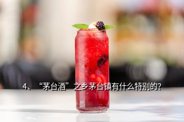 4、“茅臺(tái)酒”之鄉(xiāng)茅臺(tái)鎮(zhèn)有什么特別的？