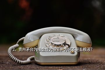 2、貴州茅臺為啥會成為股王，為何不是五糧液？