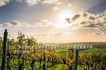 2、茅臺酒的最正確保存方法是什么？怎么做才能最大限度防止跑酒？