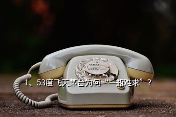 1、53度飛天茅臺(tái)為何“一瓶難求”？