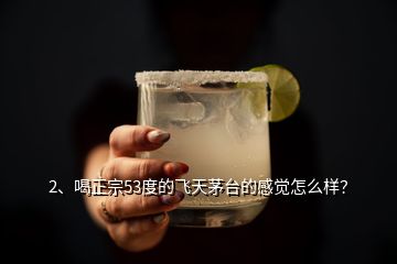 2、喝正宗53度的飛天茅臺(tái)的感覺怎么樣？