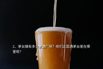 2、茅臺鎮(zhèn)有多少家酒廠呀？他們比國酒茅臺差在哪里呢？