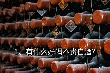 1、有什么好喝不貴白酒？