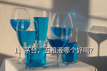 1、茅臺(tái)，五糧液哪個(gè)好喝？