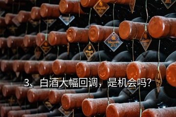 3、白酒大幅回調(diào)，是機(jī)會(huì)嗎？