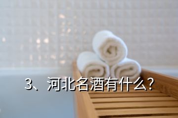 3、河北名酒有什么？