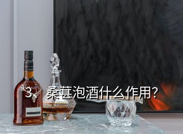 3、桑葚泡酒什么作用？