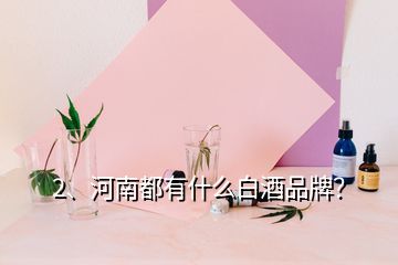 2、河南都有什么白酒品牌？