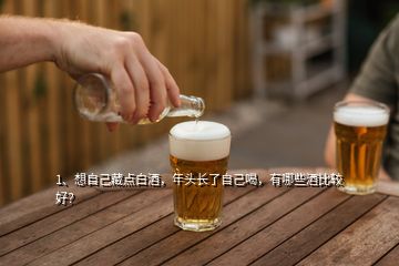 1、想自己藏點白酒，年頭長了自己喝，有哪些酒比較好？