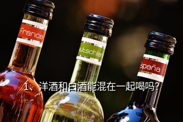 1、洋酒和白酒能混在一起喝嗎？