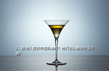 1、歐洲人喜歡中國(guó)白酒嗎？他們?cè)趺纯创袊?guó)白酒？