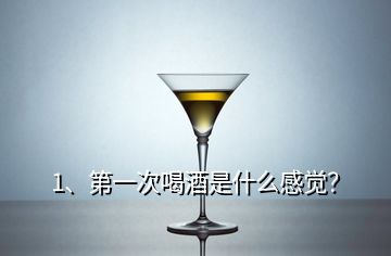 1、第一次喝酒是什么感覺？