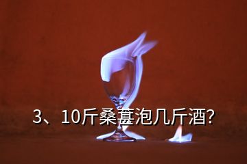 3、10斤桑葚泡幾斤酒？