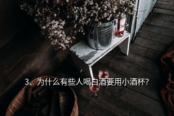 3、為什么有些人喝白酒要用小酒杯？