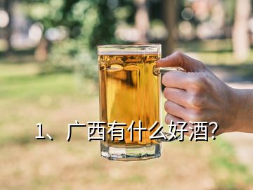 1、廣西有什么好酒？