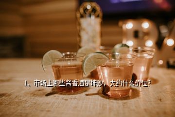 1、市場上哪些醬香酒是坤沙，大約什么價位？