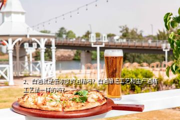 2、白酒就是低濃度的酒精嗎？白酒釀造工藝和生產(chǎn)酒精工藝是一樣的嗎？