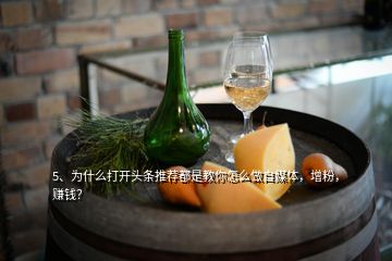 5、為什么打開頭條推薦都是教你怎么做自媒體，增粉，賺錢？