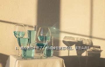 1、喝白酒二十年了，想戒掉但是忍不住，該怎么辦？