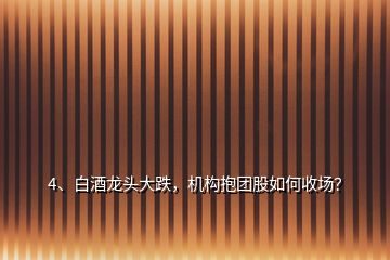 4、白酒龍頭大跌，機構(gòu)抱團股如何收場？