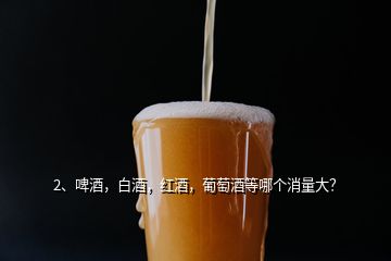 2、啤酒，白酒，紅酒，葡萄酒等哪個(gè)消量大？