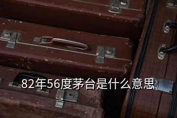 82年56度茅臺是什么意思