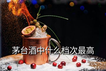 茅臺(tái)酒中什么檔次最高