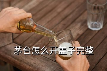 茅臺(tái)怎么開(kāi)蓋子完整