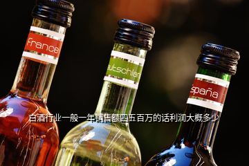 白酒行業(yè)一般一年銷(xiāo)售額四五百萬(wàn)的話(huà)利潤(rùn)大概多少