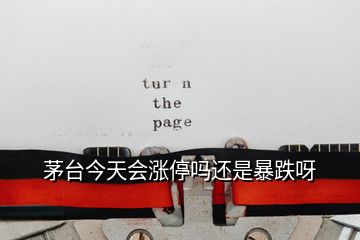 茅臺(tái)今天會(huì)漲停嗎還是暴跌呀