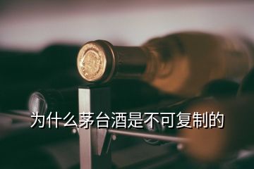 為什么茅臺酒是不可復制的