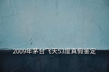 2009年茅臺飛天53度真假鑒定