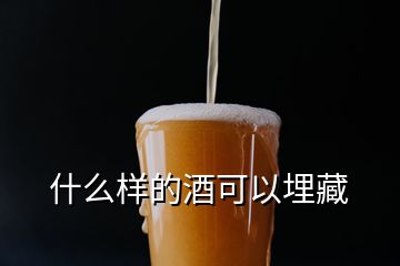 什么樣的酒可以埋藏