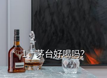 1、茅臺好喝嗎？