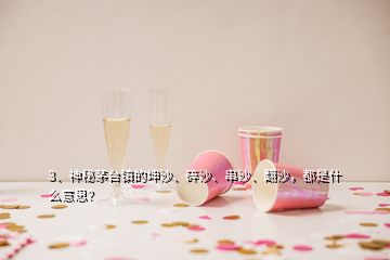 3、神秘茅臺鎮(zhèn)的坤沙、碎沙、串沙、翻沙，都是什么意思？