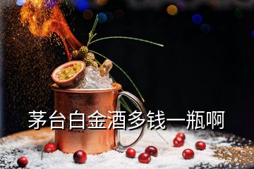 茅臺(tái)白金酒多錢一瓶啊