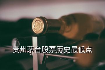 貴州茅臺(tái)股票歷史最低點(diǎn)