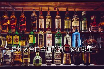 貴州茅臺(tái)白金原釀酒廠家在哪里