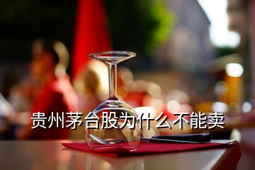 貴州茅臺股為什么不能賣