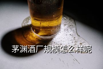 茅淵酒廠規(guī)模怎么樣呢