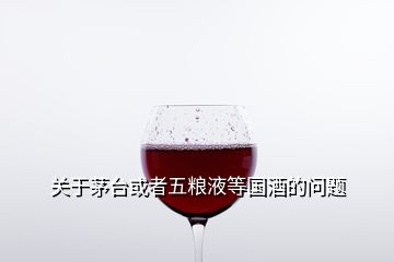 關(guān)于茅臺(tái)或者五糧液等國(guó)酒的問(wèn)題