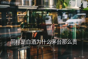 同樣是白酒為什么茅臺那么貴